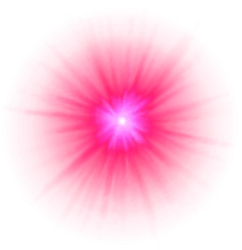 a bright pink star burst on a white background