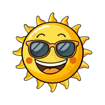a smiling sun wearing sunglasses