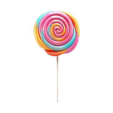 a close up of a colorful loy on a stick