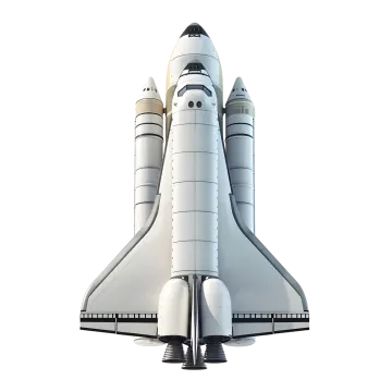 a model of a space shuttle