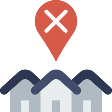 a house with a pin on top of it
