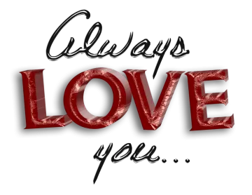 a red and black text that says cup love