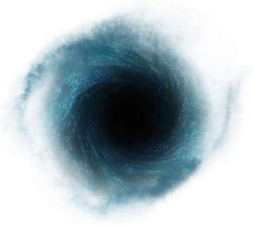 a black hole in the center of a white background