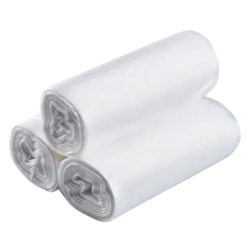 a pair of white plastic bags