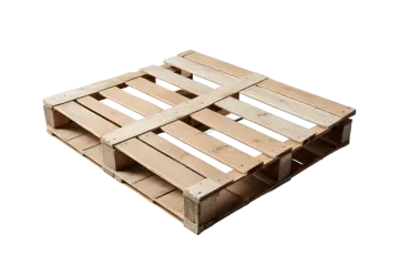 a wooden crate on a white background