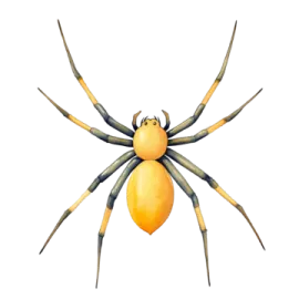 a yellow and black spider with long legs