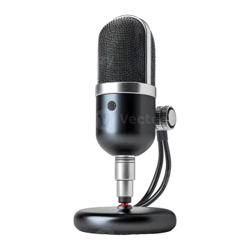 a microphone on a white background
