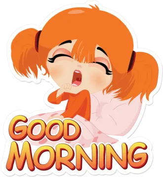 good morning sticker