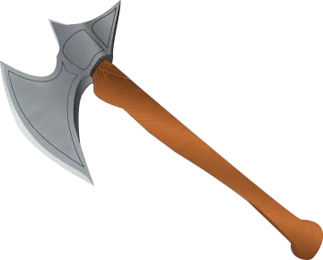 an axe on a white background