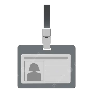 an id badge with the name of a person