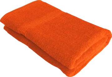 an orange towel on a white background