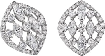a pair of diamond earrings