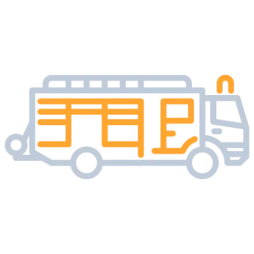 a bus icon with the words bus on it