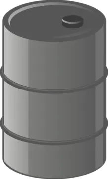 a black oil drum