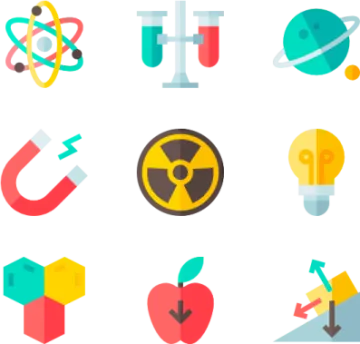 a set of different colored icons