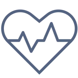 a heart with a heartbeat on it