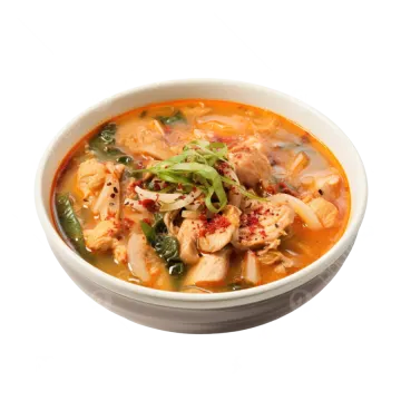 a white bowl filled with chicken and vegetables