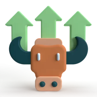 a bull with arrows coming out of it's head