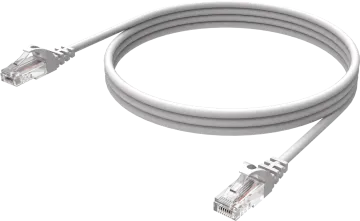 a close up of a white ethernet cable