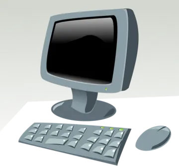 an image of a computer monitor and mouse