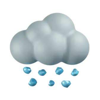 a cloud with rain on it