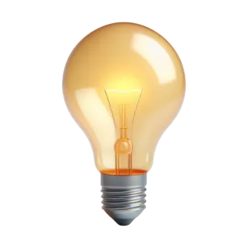 a light bulb on a white background