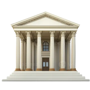 an old building with columns and pillars