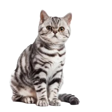 a gray and white kitten sitting on the floor