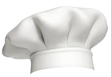 a chef hat on a white background