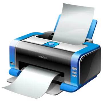 a printer on a white background