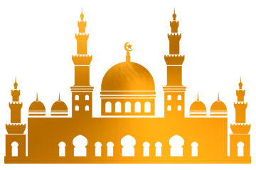 the silhouette of a mosque