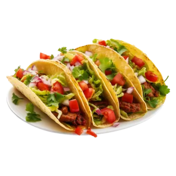 three tacoa tacoss on a white plate