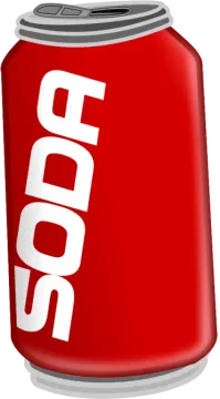 a red can of soda