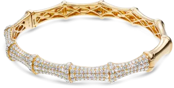 a yellow gold and diamond bracelet
