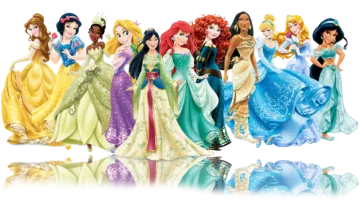 a group of disney princesses