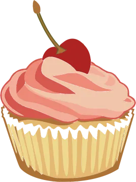 a cupcake with a cherry on top