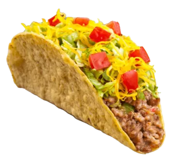 a close up of a taco toro with cheese and tomatoes on top