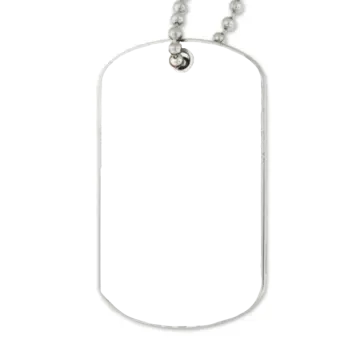 a dog tag on a white background