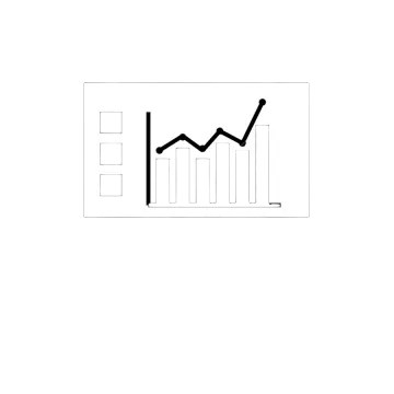 a computer screen with a bar chart on it