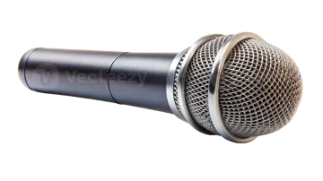 a microphone on a white background