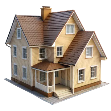 a model of a house on a white background