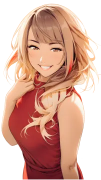 a drawing of a woman with long blonde hair