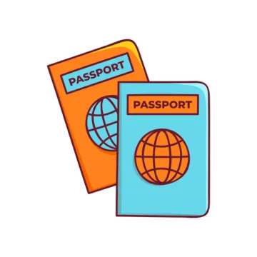 passport and passport icon