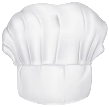 a chef hat on a white background
