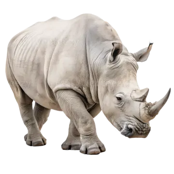 a close up of a rhino's head