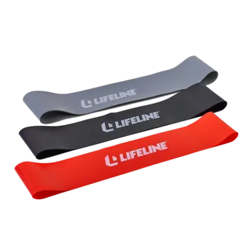 a pair of resistance bands in black and red
