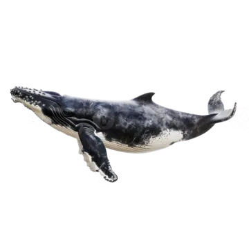 a humpback whale swimming in the ocean