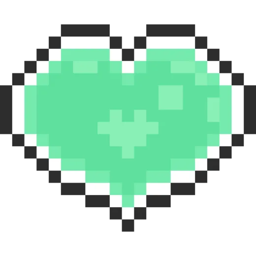a pixel heart