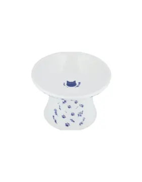 a blue and white porcelain candle holder