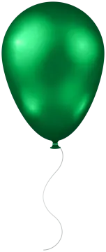 a green balloon on a white background